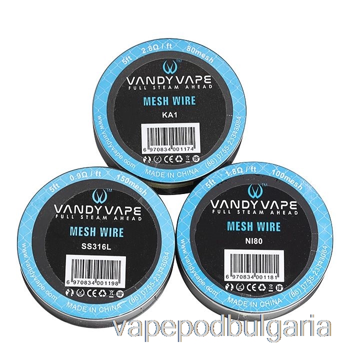 Vape Течности Vandy Vape Mesh Wire špuls - 5 фута 1.2ohm 100 Mesh Ni80